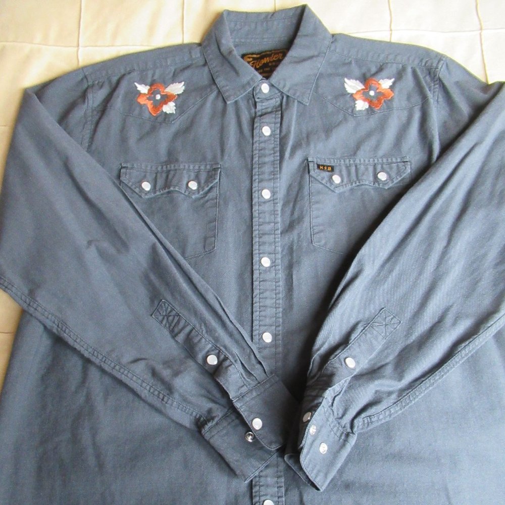 Howler Brothers Cross Deluxe L/S Snapshirt Desert Blossom M